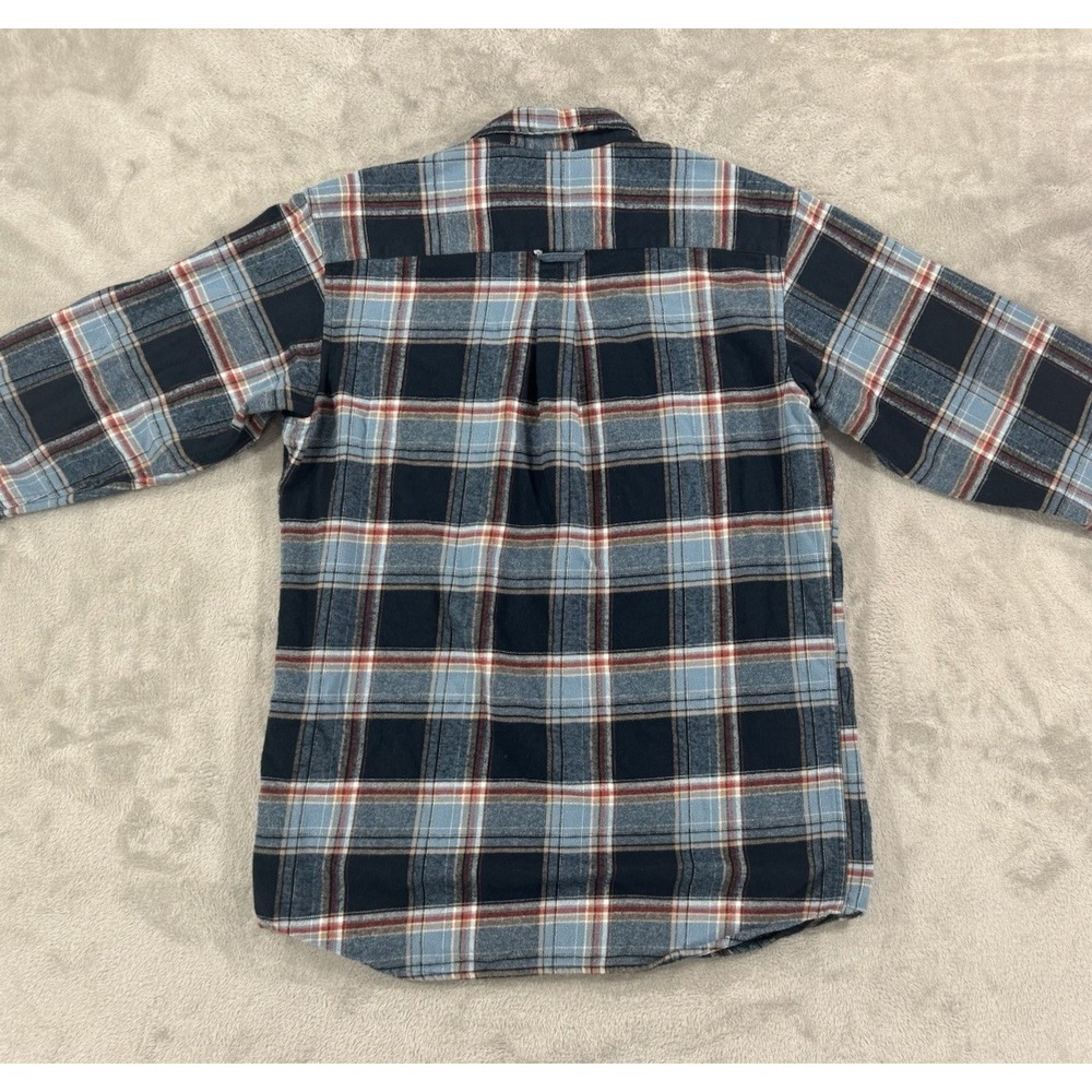 Red Head Shirt Jacket Mens L Tall Flannel Shacket Soft Comfort Western Red Blue‎ - Picture 2 of 11